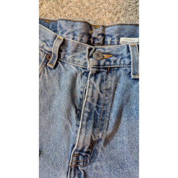 Vtg Levis 565 Cut Off Jean Shorts Student Women 28 Distressed Light Denim 90s - Picture 8 of 12